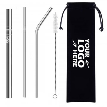 Stainless Steel Reusable Straw Set